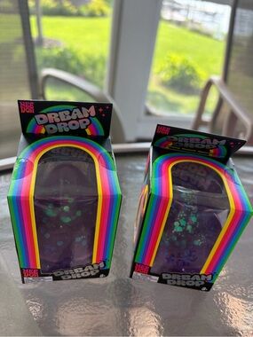Nee doh Schylling Dream Drop Purple Glitter squishy. New.